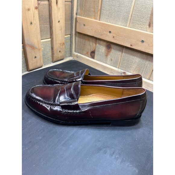Cole Haan Mens Burgundy Leather PINCH Penny Loafers Size 12 D Dress Shoes - Picture 6 of 12